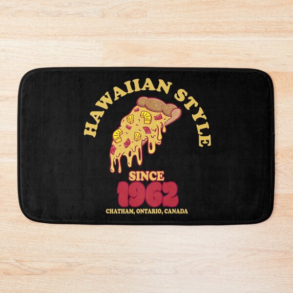 Item preview, Chatham Ontario Canada invented Hawaiian Pizza slice logo style designed and sold by Jdawnink.