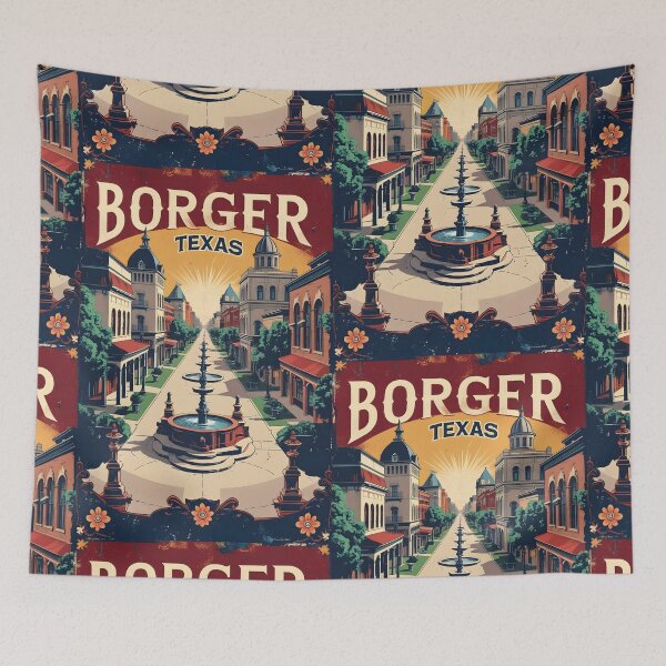 Item preview, Borger Texas USA Vintage Travel Tourism  designed and sold by TravelersGems.