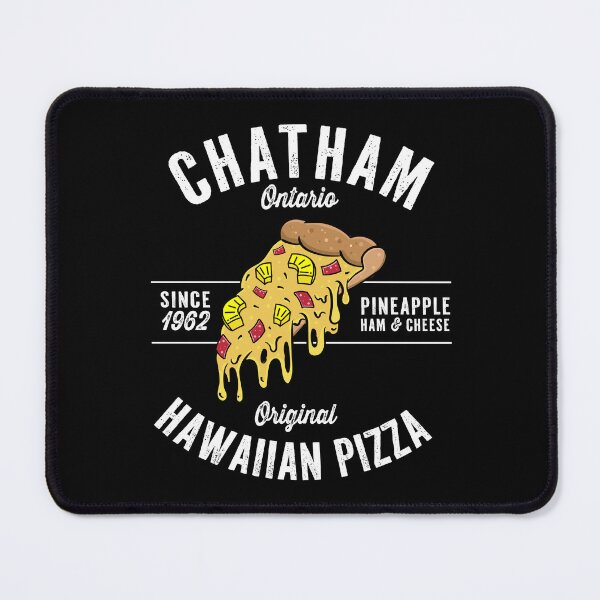 Item preview, Chatham Ontario Canada invented Hawaiian Pizza slice logo style designed and sold by Jdawnink.