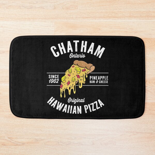 Item preview, Chatham Ontario Canada invented Hawaiian Pizza slice logo style designed and sold by Jdawnink.