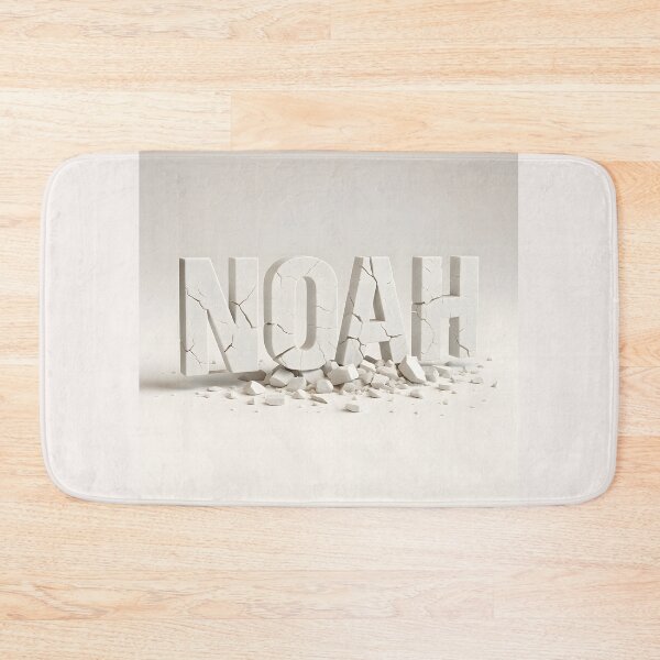 Item preview, Noah Breaking Apart 3D Design – Symbolic Cracked Name Sculpture Art designed and sold by VoidBloom Studio.
