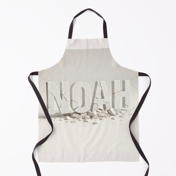 Item preview, Noah Breaking Apart 3D Design – Symbolic Cracked Name Sculpture Art designed and sold by VoidBloom Studio.