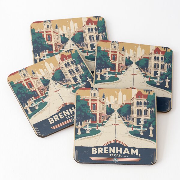 Item preview, Brenham Texas USA Vintage Travel Tourism designed and sold by TravelersGems.