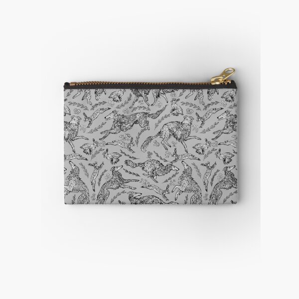Item preview, Hounds and Hares - White Dogs on Silver Field designed and sold by rutabagaprints.