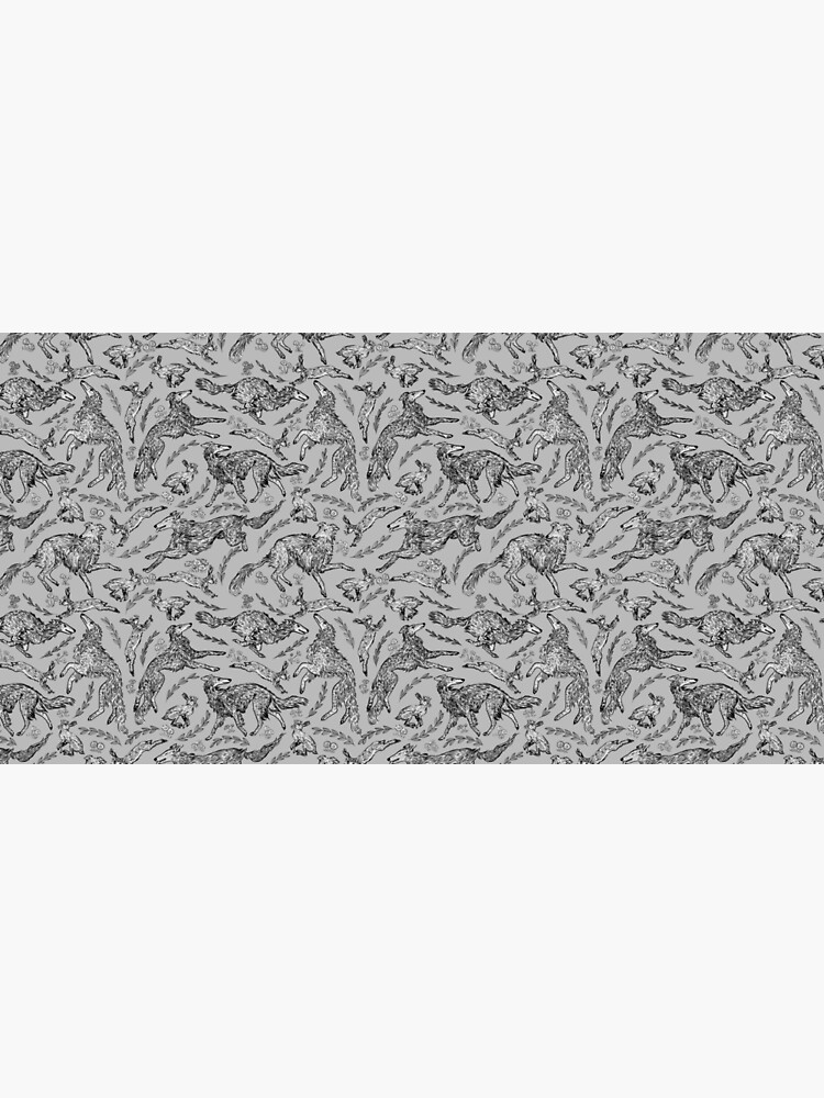 Thumbnail 5 of 5, Mouse Pad, Hounds and Hares - White Dogs on Silver Field designed and sold by pepperhouse.