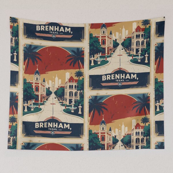 Item preview, Brenham Texas USA Vintage Travel Tourism designed and sold by TravelersGems.