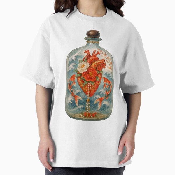 Artikel-Vorschau von Koi-Herz – Blumenfantasie in einer Flasche, Aquarellkunst, designt und verkauft von Sepinik.