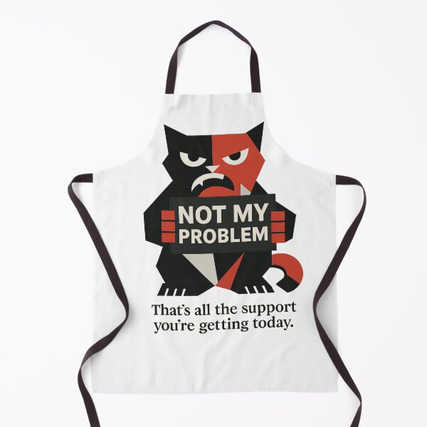 Item preview, Not My Problem – Fierce Bauhaus Cat Design for Burnout, Boundaries & Brutal Honesty designed and sold by JustMeditateIt.