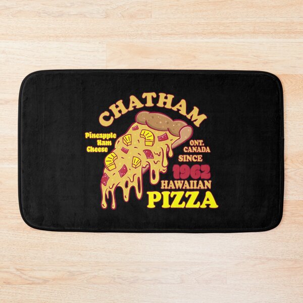Item preview, Chatham Ontario Canada invented Hawaiian Pizza slice logo style designed and sold by Jdawnink.