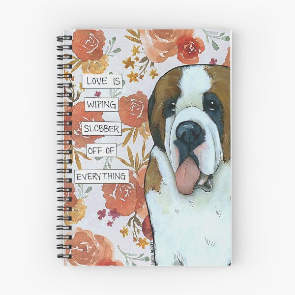 Item preview, Love Is, St Bernard dog hand created art designed and sold by jamiemorathart.