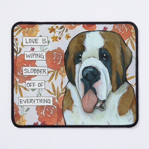Item preview, Love Is, St Bernard dog hand created art designed and sold by jamiemorathart.