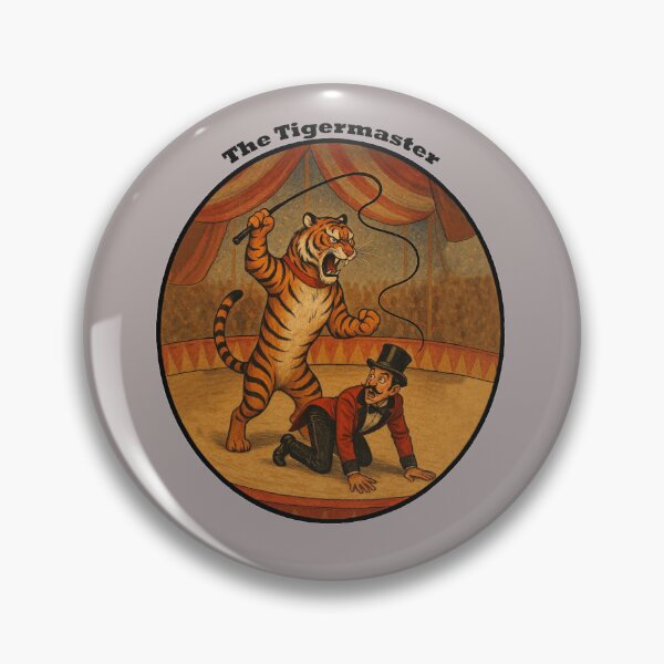 Item preview, Vintage Circus Tiger Whipping the Ringmaster with its Whip URM designed and sold by urmaddad.
