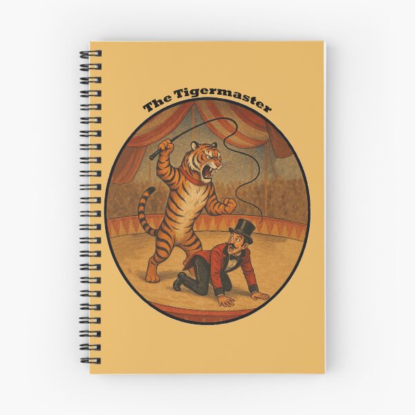 Item preview, Vintage Circus Tiger Whipping the Ringmaster with its Whip URM designed and sold by urmaddad.