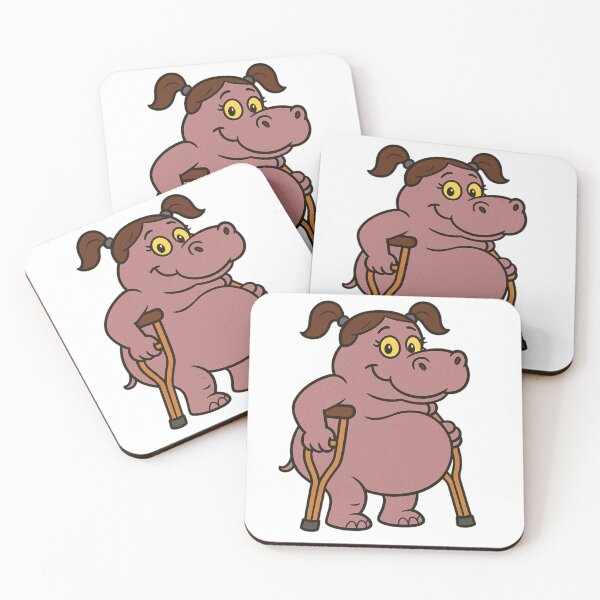 Item preview, A Hippo With Crutches and Ponytails  designed and sold by 2competent4life.