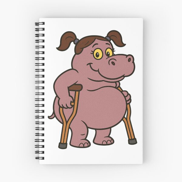 Item preview, A Hippo With Crutches and Ponytails  designed and sold by 2competent4life.