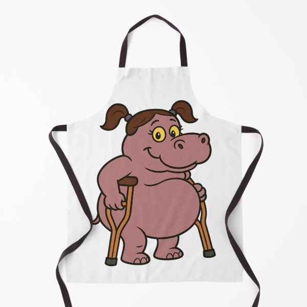 Item preview, A Hippo With Crutches and Ponytails  designed and sold by 2competent4life.