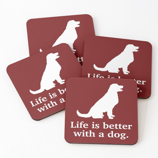 Item preview, Life is better with a dog. (White) designed and sold by RazorBrain.