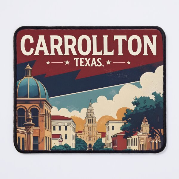 Item preview, Carrollton Texas USA Vintage Travel Tourism  designed and sold by TravelersGems.