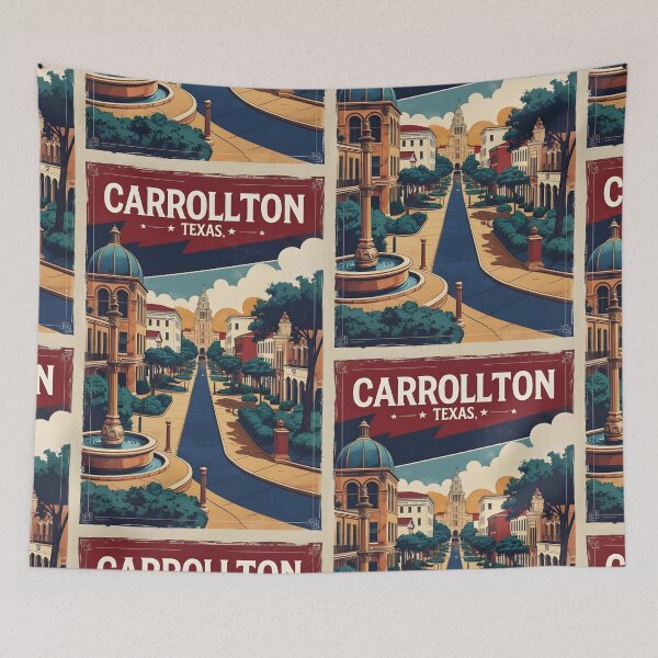 Item preview, Carrollton Texas USA Vintage Travel Tourism  designed and sold by TravelersGems.