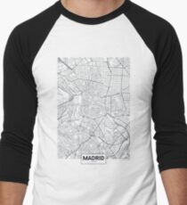 Vector poster city map Madrid Men's Baseball ¾ T-Shirt