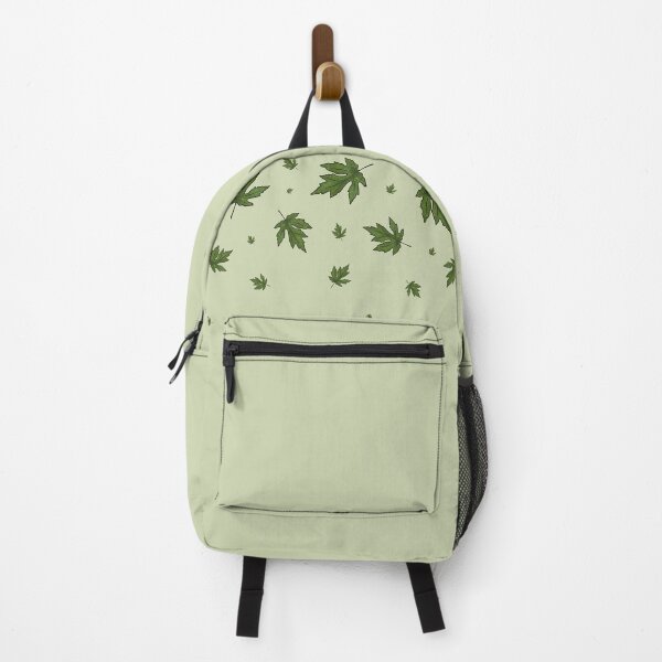 Item preview, Freely falling green leaves on a light green background designed and sold by Cherevan.