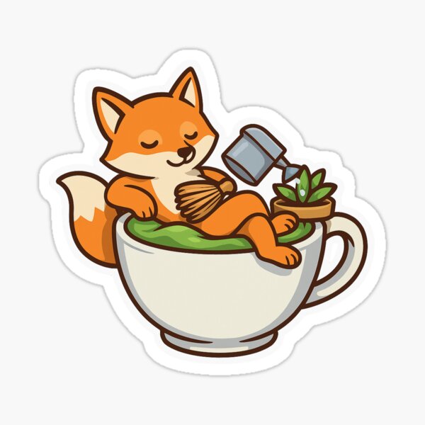 Item preview, Matcha Fox Chill Time designed and sold by Style Dash.