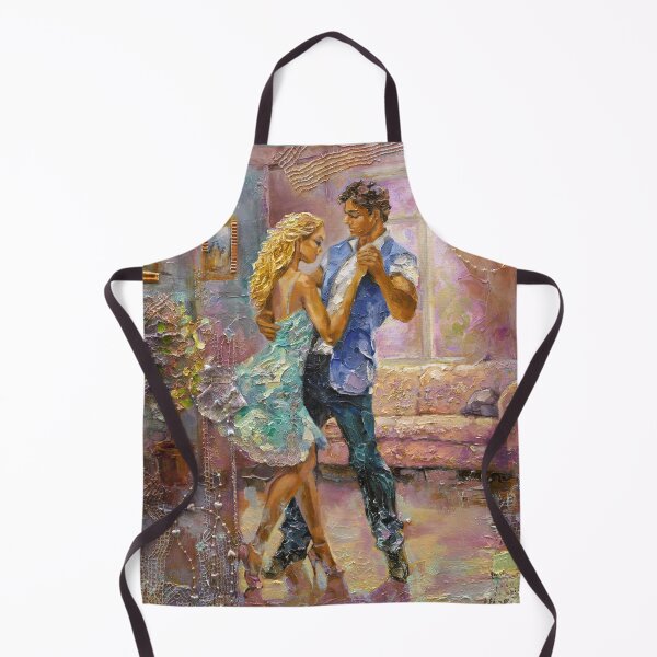 Item preview, Salsa Dancing Figures Couple in Love Modern Textured Painting designed and sold by Dariia Zhyrova.