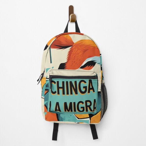 Item preview, Chinga La Migra – Bold Cartoon Fox Protest Sticker designed and sold by andry01.