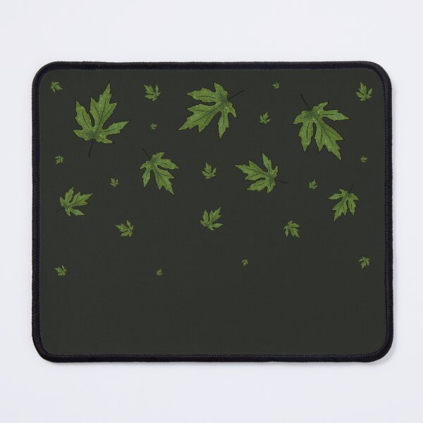 Item preview, Freely falling green leaves on a dark green background designed and sold by Cherevan.
