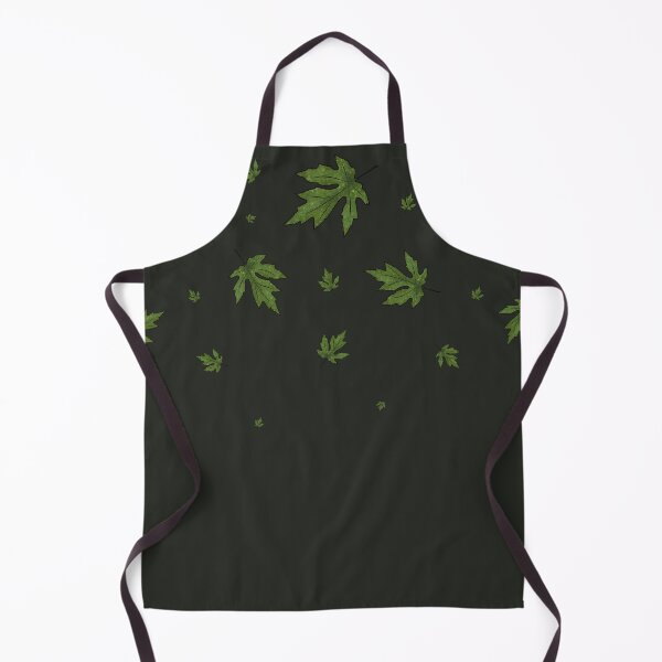 Item preview, Freely falling green leaves on a dark green background designed and sold by Cherevan.