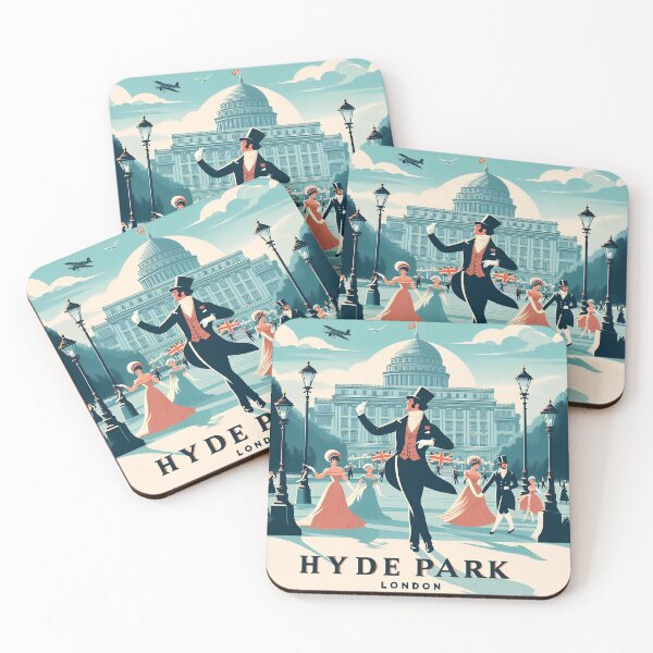 Artikelvorschau, Gentleman-Tanz im Hyde Park London – Vintage-Eleganz-Design entworfen und verkauft von MAGICKEY2024.