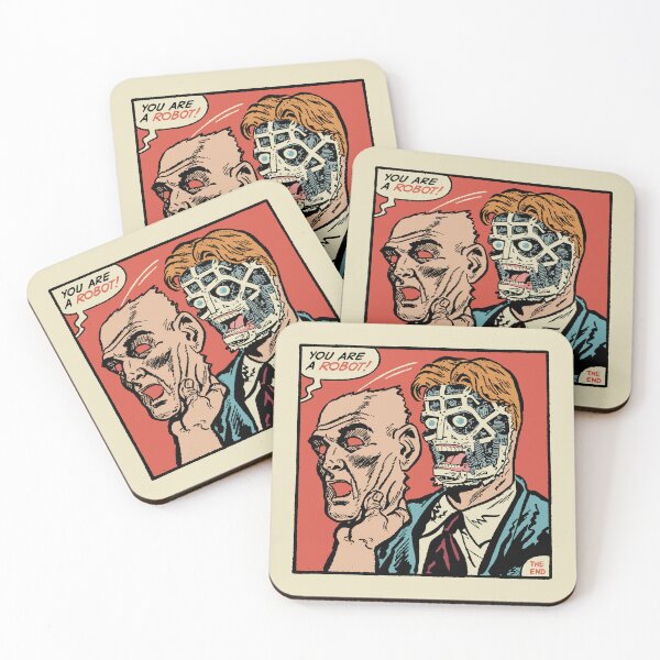 Item preview, Glitch In The Matrix | Vintage Horror Comic Robot Pop Art designed and sold by wmxdesign.