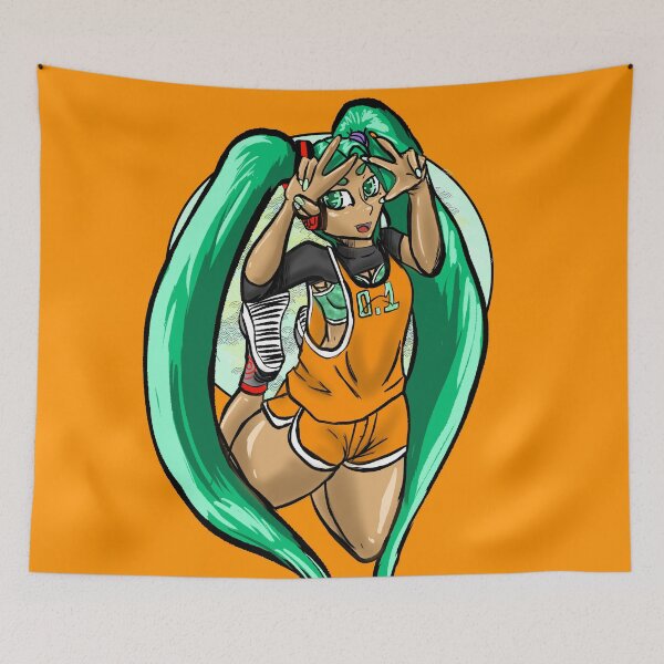 Item preview, Miku playing basketball designed and sold by nekoandwolf1.