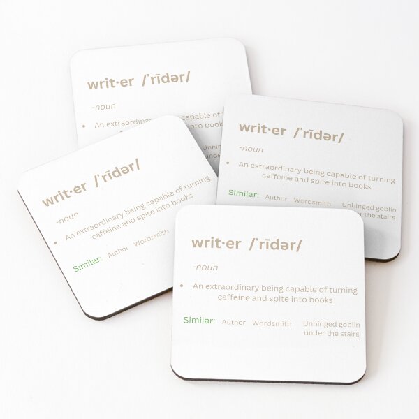 Item preview, Writer Definition – Funny Author Humor, Caffeine & Spite, Google Edition designed and sold by ByElise.
