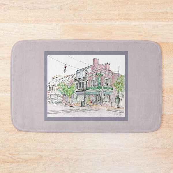Item preview, Goolrick's Pharmacy - watercolor and pen designed and sold by Annie Mason Art.