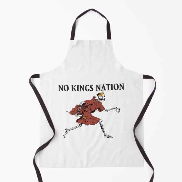 Item preview, No Kings Nation Running Skull With Crown Bold Font designed and sold by TheRainFamily.