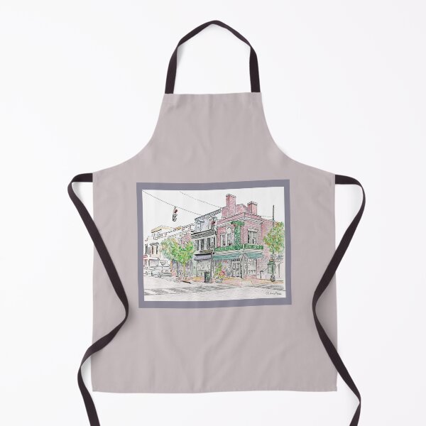 Item preview, Goolrick's Pharmacy - watercolor and pen designed and sold by Annie Mason Art.