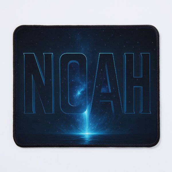 Item preview, Noah Galaxy Portal Name Art – Sci-Fi Dimensional Gate Typography Design designed and sold by VoidBloom Studio.