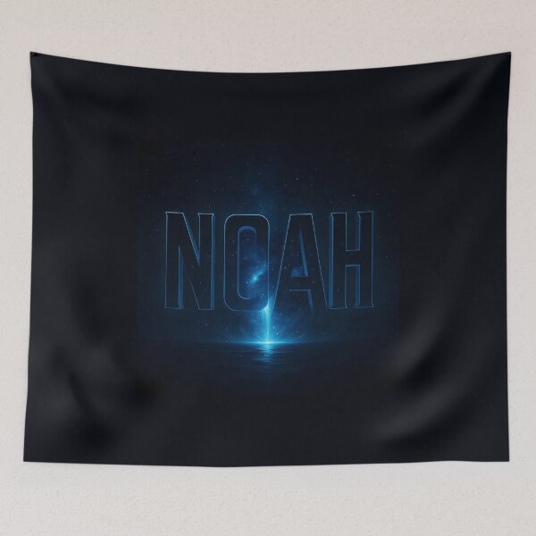 Item preview, Noah Galaxy Portal Name Art – Sci-Fi Dimensional Gate Typography Design designed and sold by VoidBloom Studio.