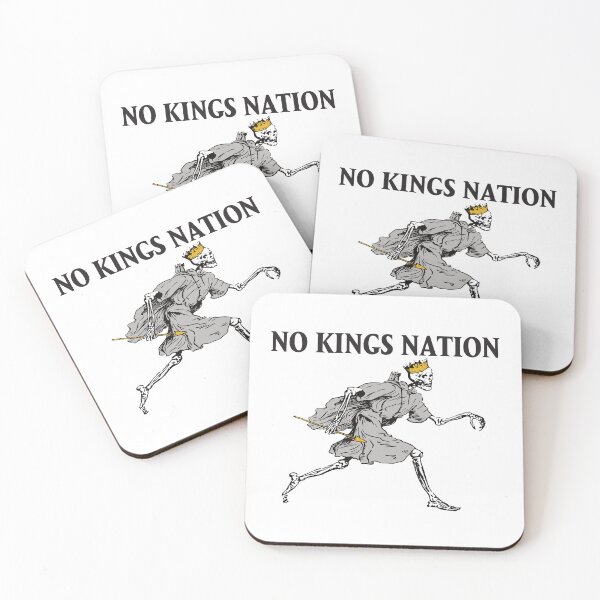 Item preview, No Kings Nation Running Skull With Crown Gray designed and sold by TheRainFamily.