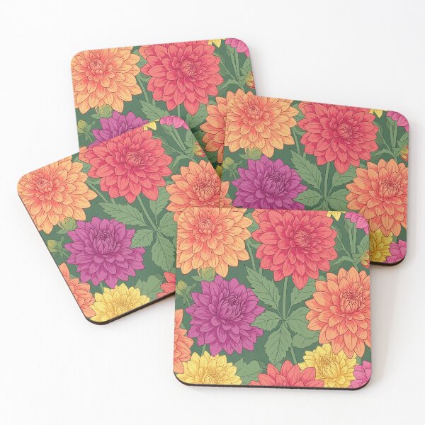 Item preview, Vibrant Dahlia Floral Seamless Pattern | Bold & Modern Spring Summer Design 2025 designed and sold by  Ojo de Lilith.