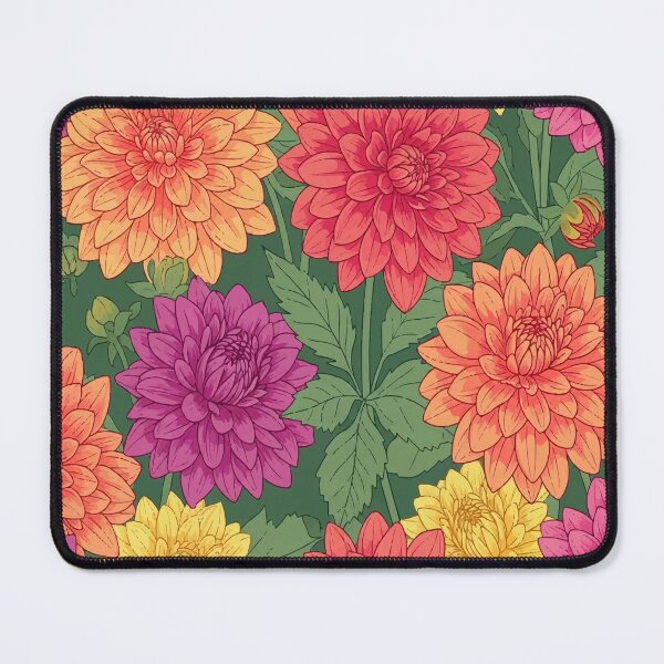 Item preview, Vibrant Dahlia Floral Seamless Pattern | Bold & Modern Spring Summer Design 2025 designed and sold by Ojo de Lilith.