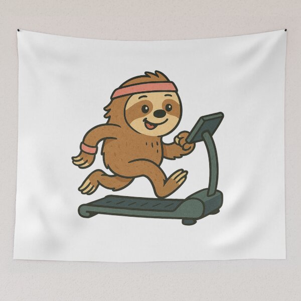 Item preview, A sloth sloth on the treadmill designed and sold by 2competent4life.