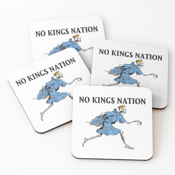 Item preview, No Kings Nation Running Skull With Crown Blue designed and sold by TheRainFamily.