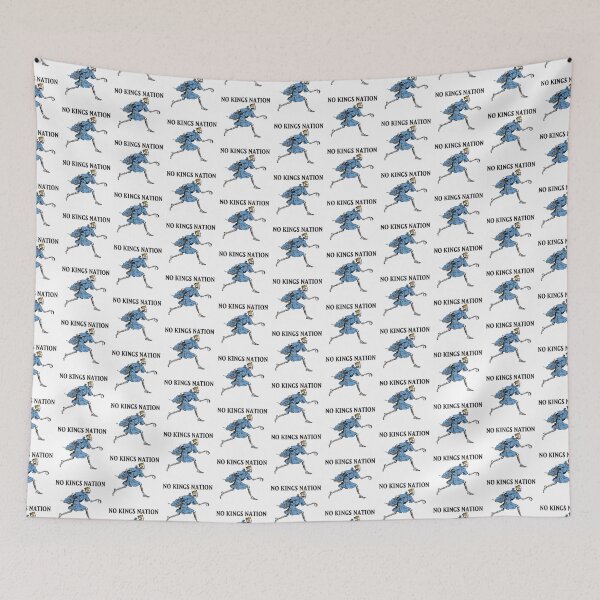 Item preview, No Kings Nation Running Skull With Crown Blue designed and sold by TheRainFamily.