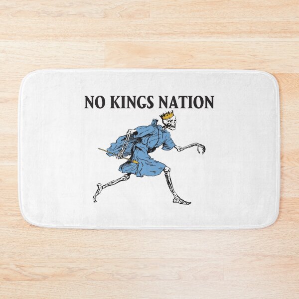 Item preview, No Kings Nation Running Skull With Crown Blue designed and sold by TheRainFamily.