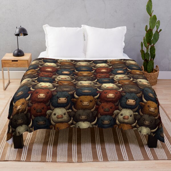 Item preview, Tightly packed Highland cows pattern designed and sold by LittleShopOrion.