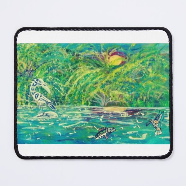 Item preview, "Sunlit Hunt: Crane & Kingfisher Fishing" designed and sold by vwalterson.