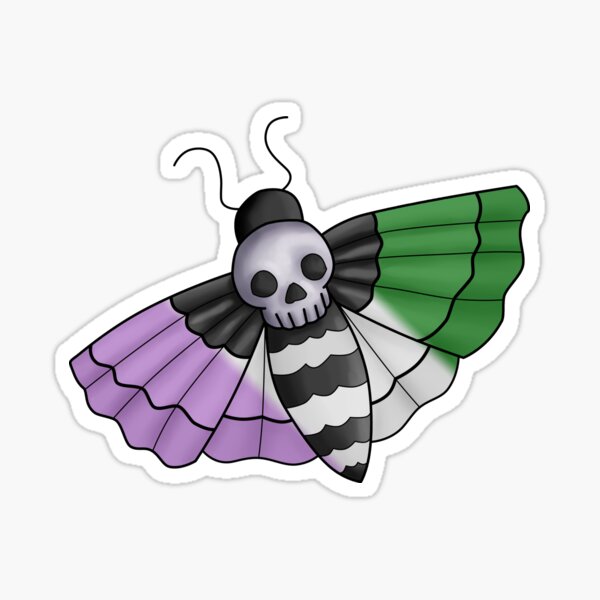 Item preview, Pride Moth: Genderqueer designed and sold by mxminty.