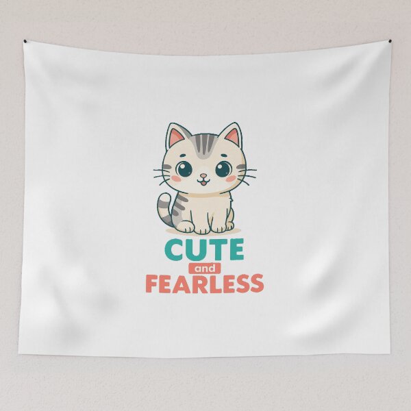 Item preview, Cute and Fearless Kitty designed and sold by Cryptobowdy.